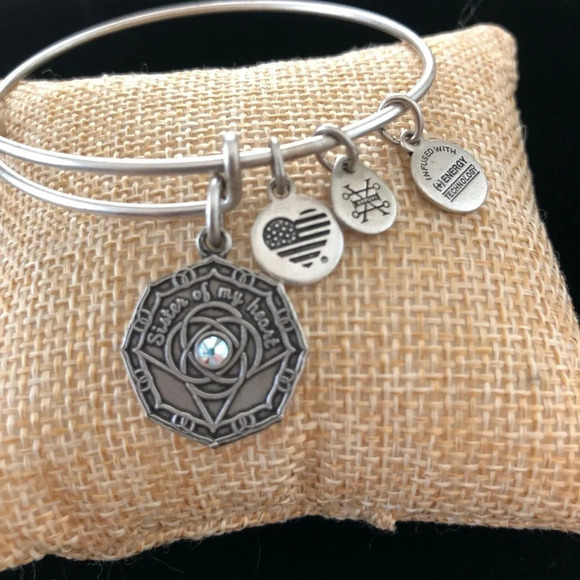 Alex and Ani Silver Bridesmaid Bangle Bracelet - Picture 3 of 5